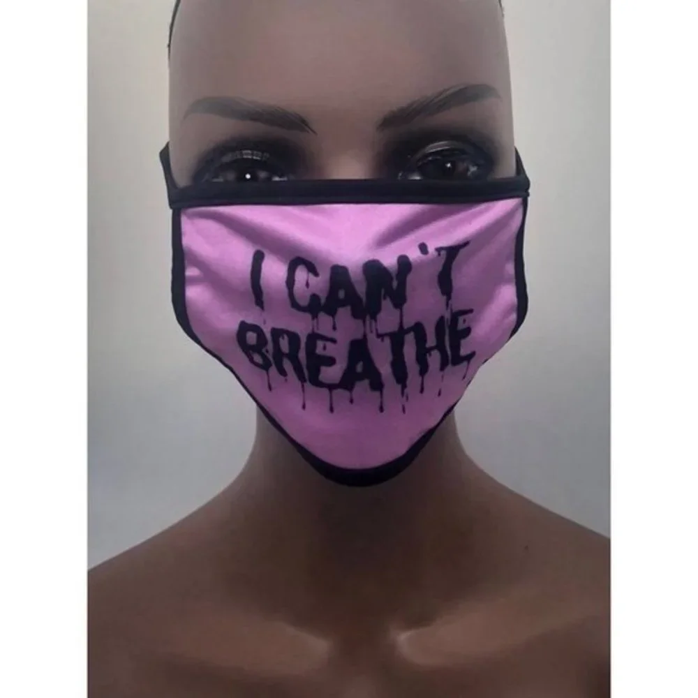 I Cant Breathe Face Mask For Unisex Pink‎ Or White  Fashion Style